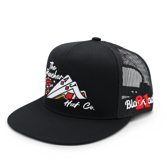 21 Blackjack  Flatbill Trucker Snapback Unisex OSFM