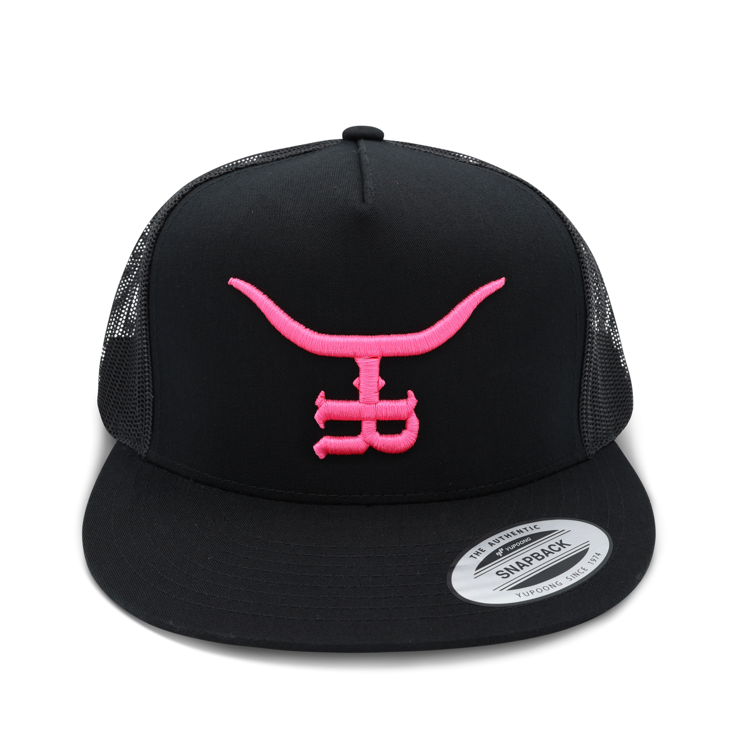 Hot Shot BLK Flatbill Trucker Snapback Unisex OSFM